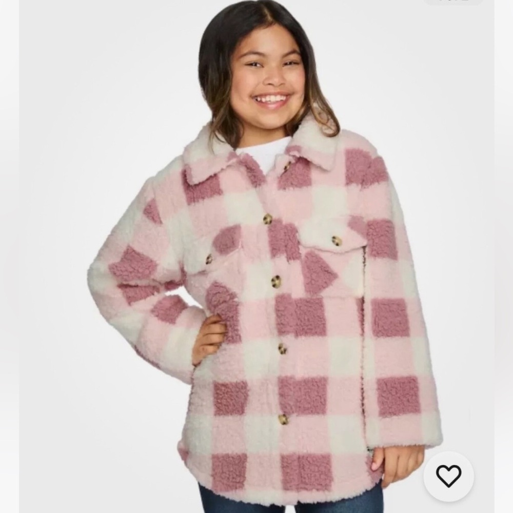 Roxy Girls Pink Checkered Jacket